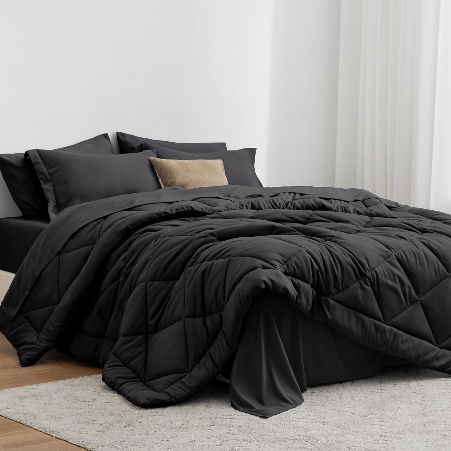 California King Comforter Set by Love's Cabin - 7 Pieces Bedding