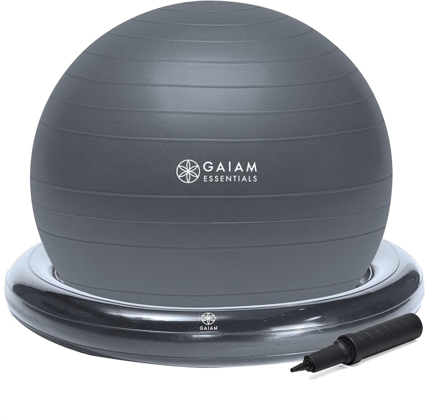 Gaiam Essentials Balance Ball & Base Kit for Yoga and Exercise