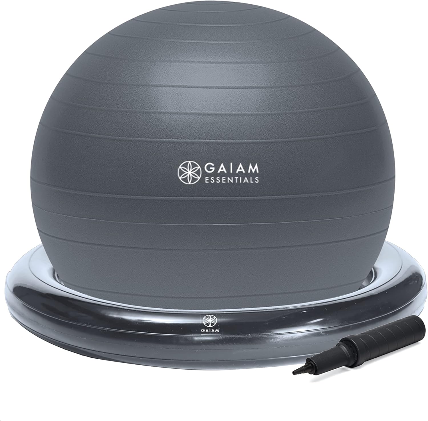 Gaiam Essentials Balance Ball & Base Kit for Yoga and Exercise