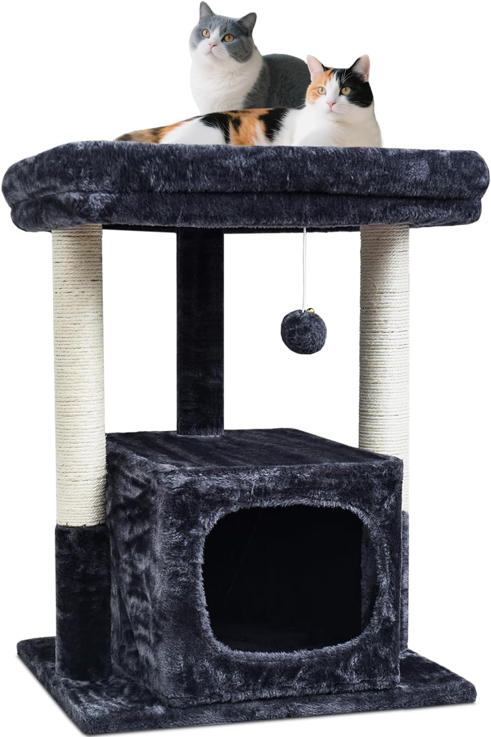 Modern Cat Tree with Plush Perch and Scratching Posts for Kittens