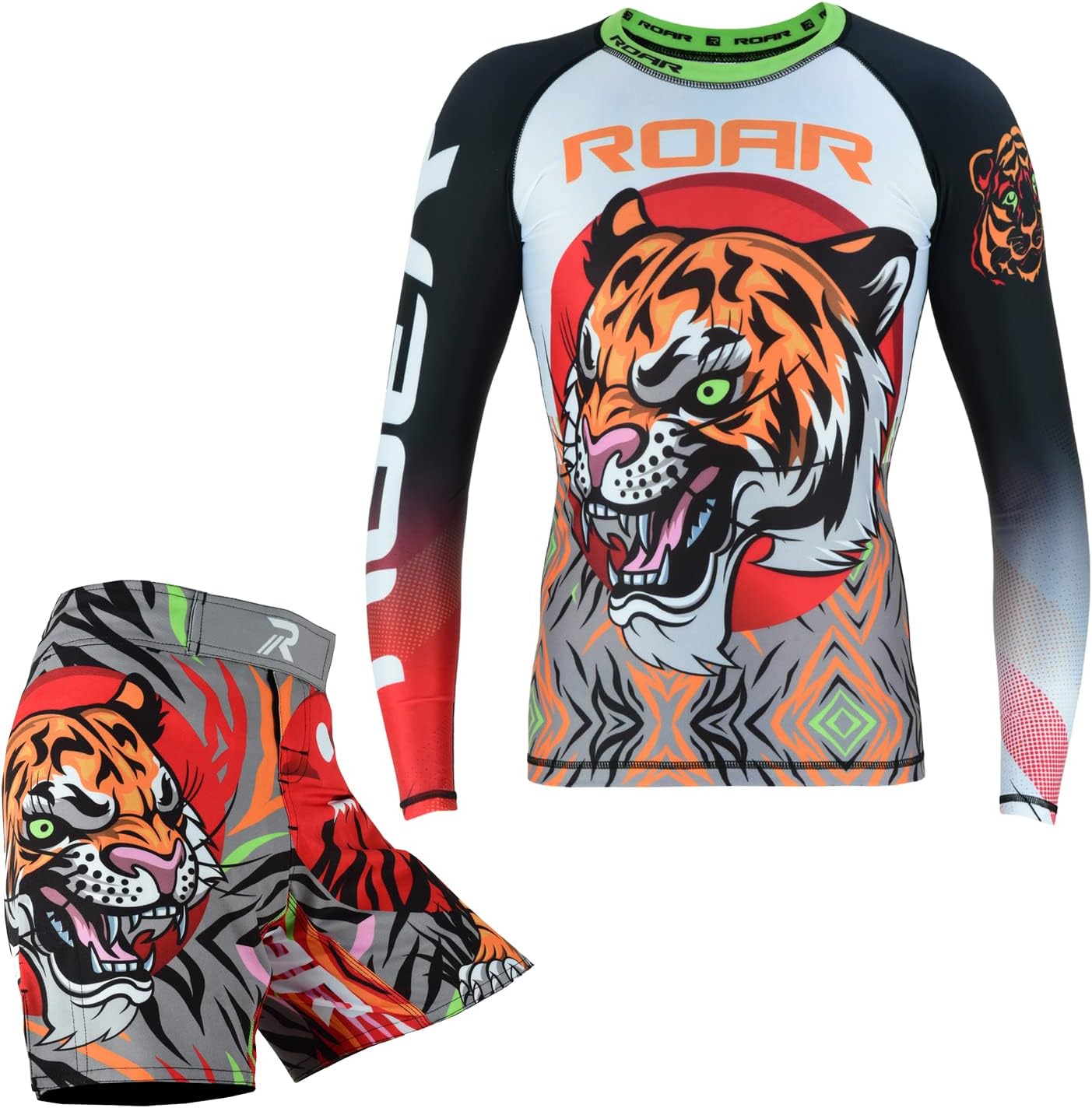 ROAR-INT Kids MMA Rash Guard & BJJ Shorts Set for Training