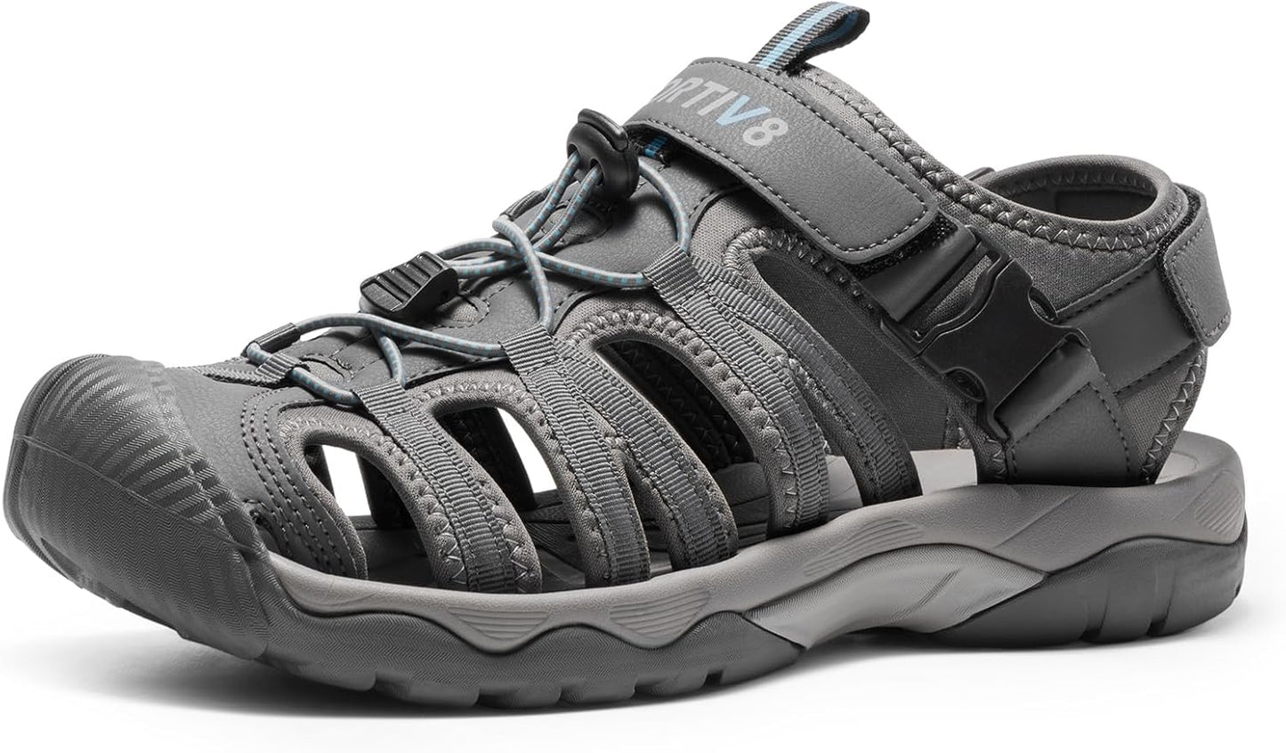 NORTIV 8 Men's Closed Toe Athletic Sport Sandals for Summer Fun