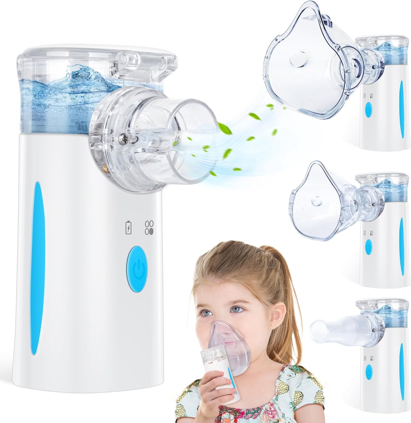 Portable Nebulizer for Adults and Kids - Ultrasonic Mesh Device