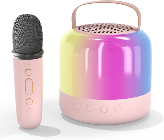 Portable Kids Karaoke Bluetooth Speaker with LED Lights - Ultimate Fun!