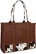Wrangler Tote Bag for Women Cow Print Large Top Handle Purse