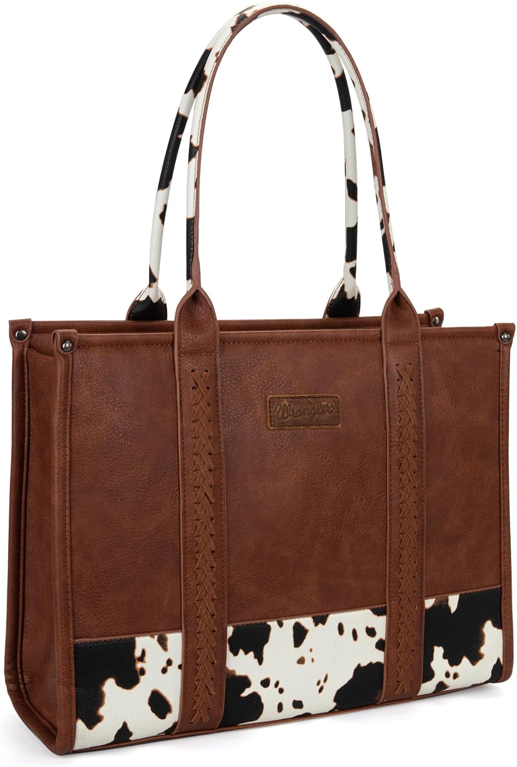 Montana West Wrangler Tote Bag for Women - Stylish Cow Print Purse