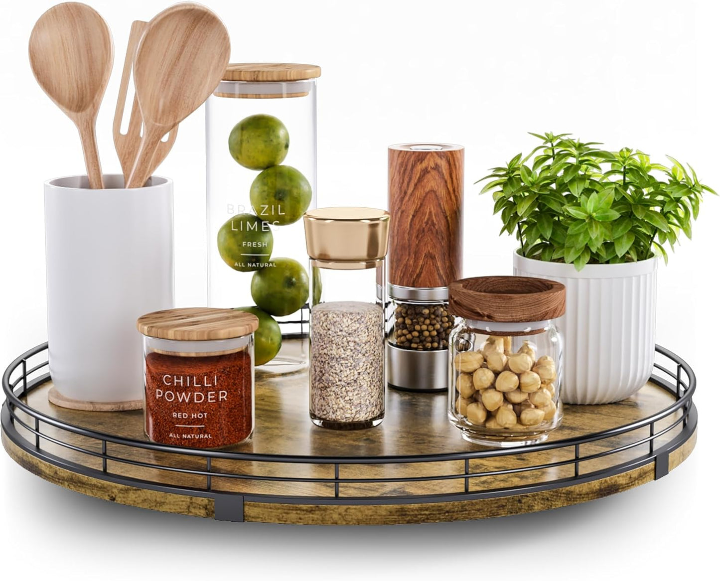 Lazy Susan Turntable Organizer for Kitchen and Dining Spaces