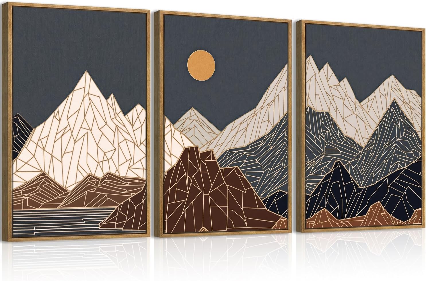ANHUIB Farmhouse Mountain Wall Art Set of 3 for Home Decor