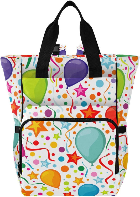 SPRIPORT Colorful Balloons Diaper Bag - Ultimate Baby Travel Companion