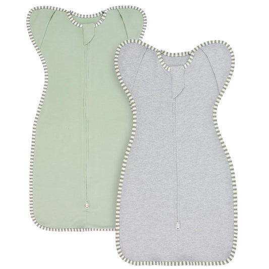 Baby Swaddle Sleep Sack for 6-9 Months - 2-Pack Cotton Comfort