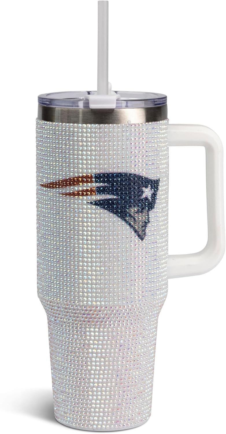 NFL 40oz Stainless Steel Tumbler with Crystal Rhinestones