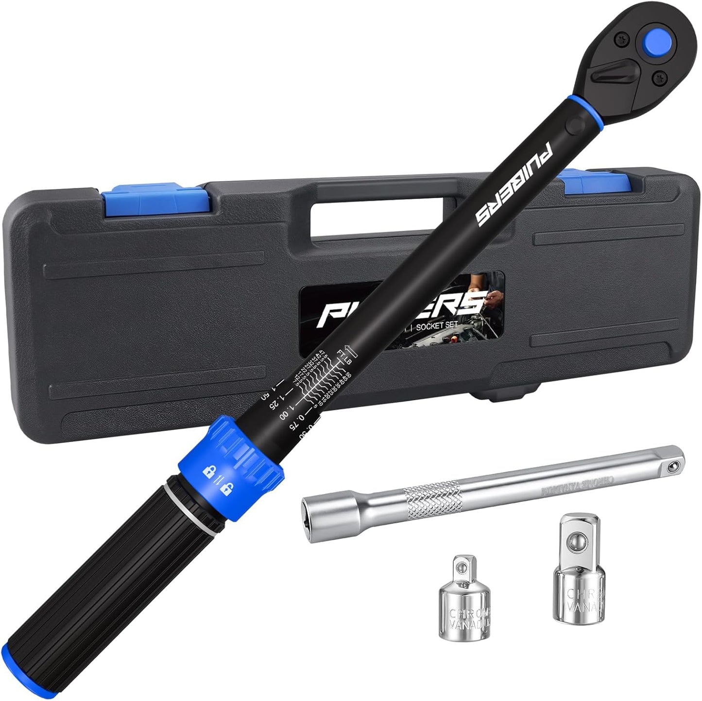 5PCS Torque Wrench Set with Dual-Direction 72-Tooth Design