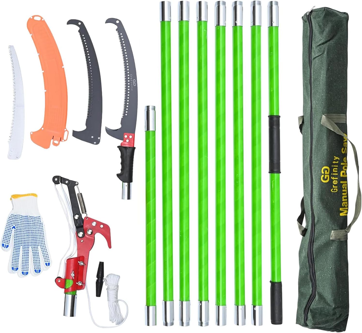 27FT Manual Pole Saw for Efficient Tree Branch Trimming Tasks