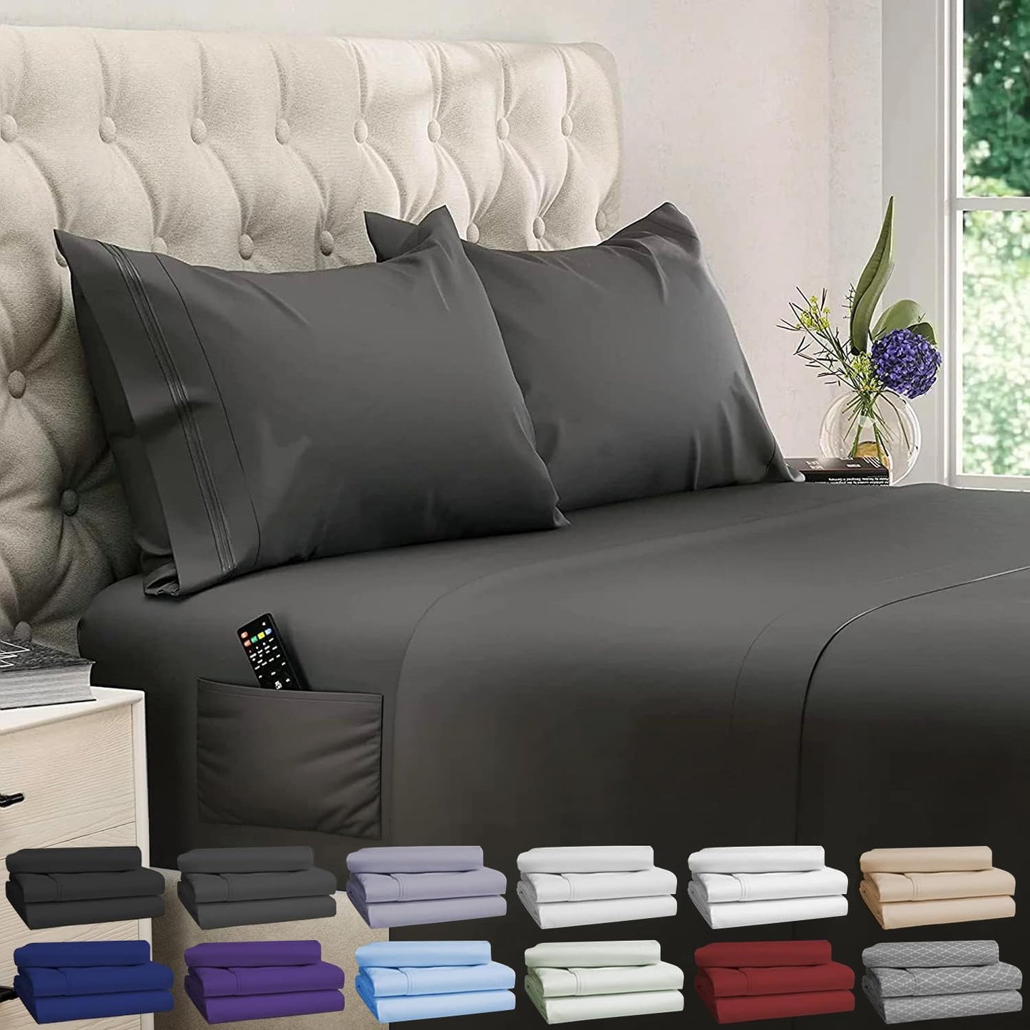 DREAMCARE Twin XL Sheet Sets - Luxury Cooling Bed Sheets