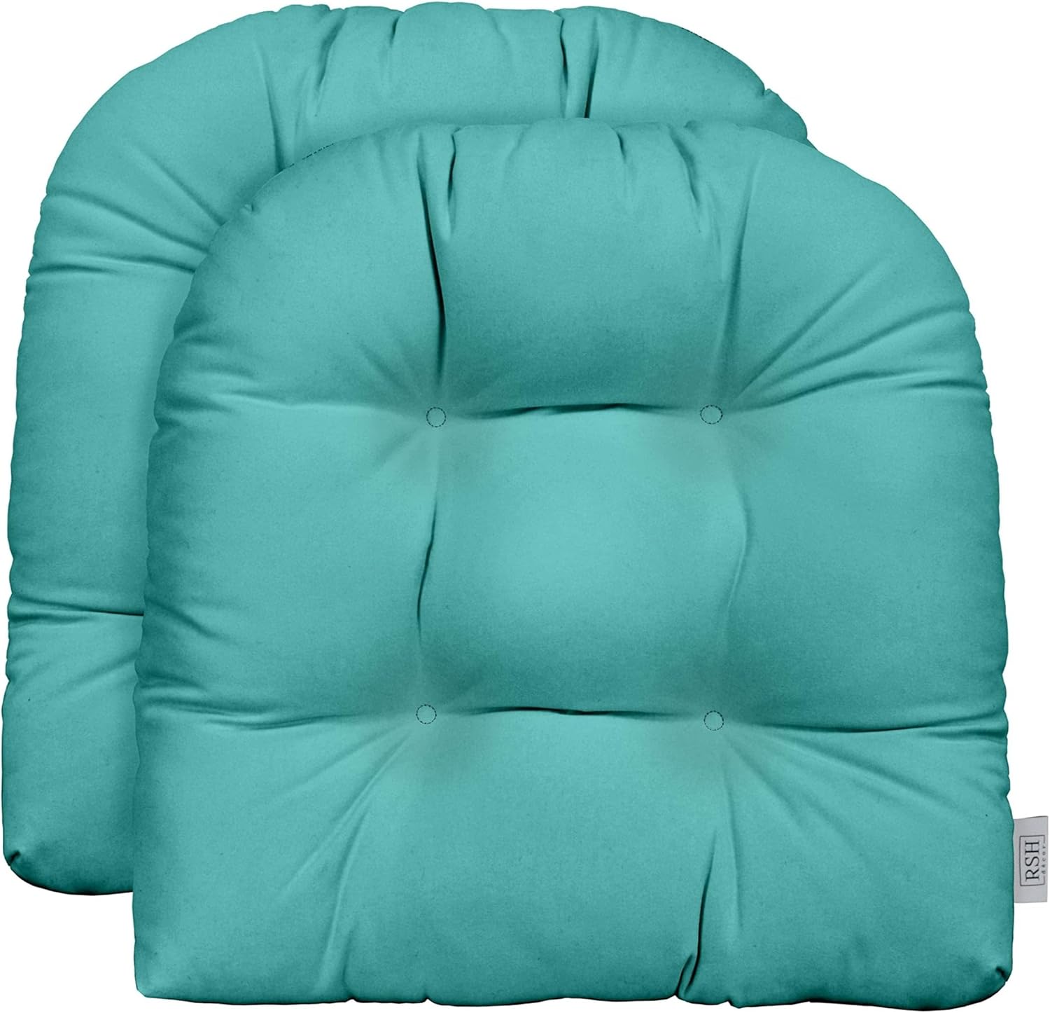 Sunbrella Tufted Wicker U-Shape Cushions Set of 2 for Outdoors
