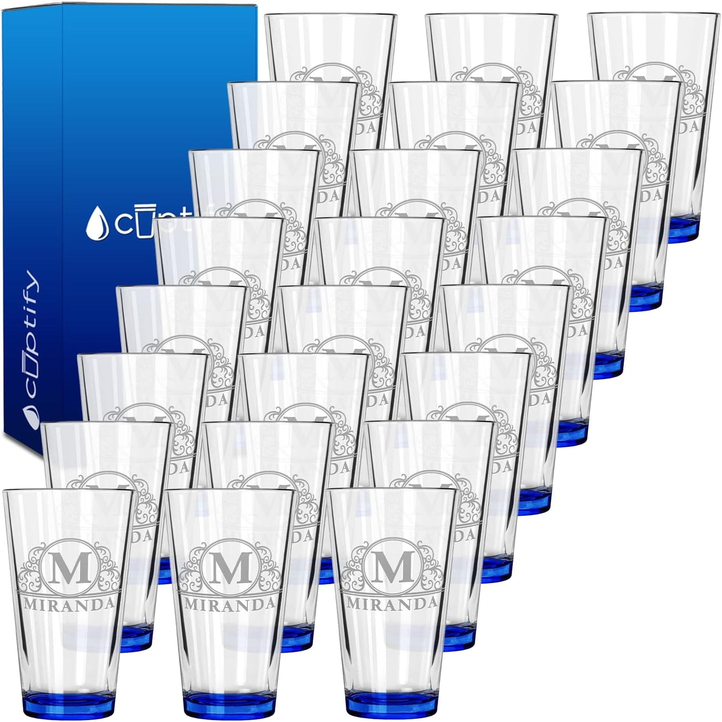 Personalized Beer Glasses Set of 24 for Special Occasions