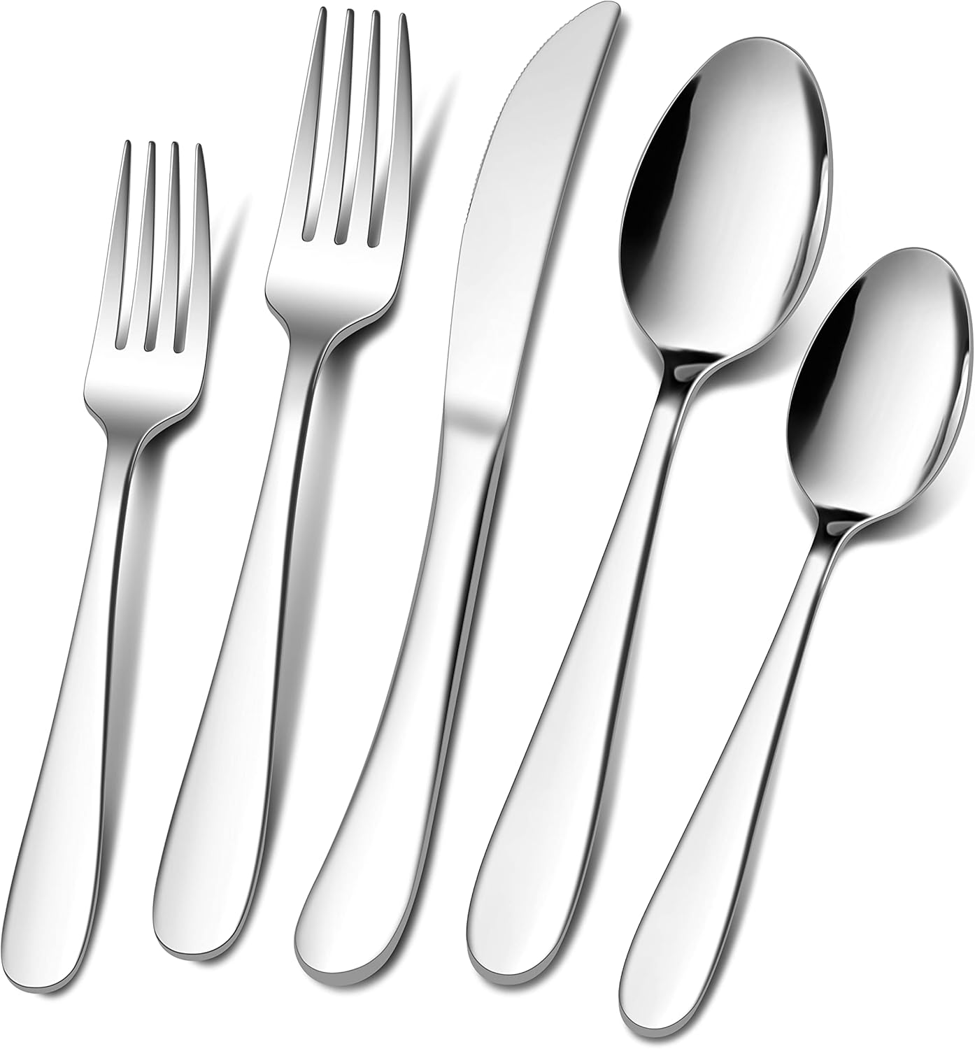 40-Piece Heavy Duty Silverware Set for Kitchen and Parties