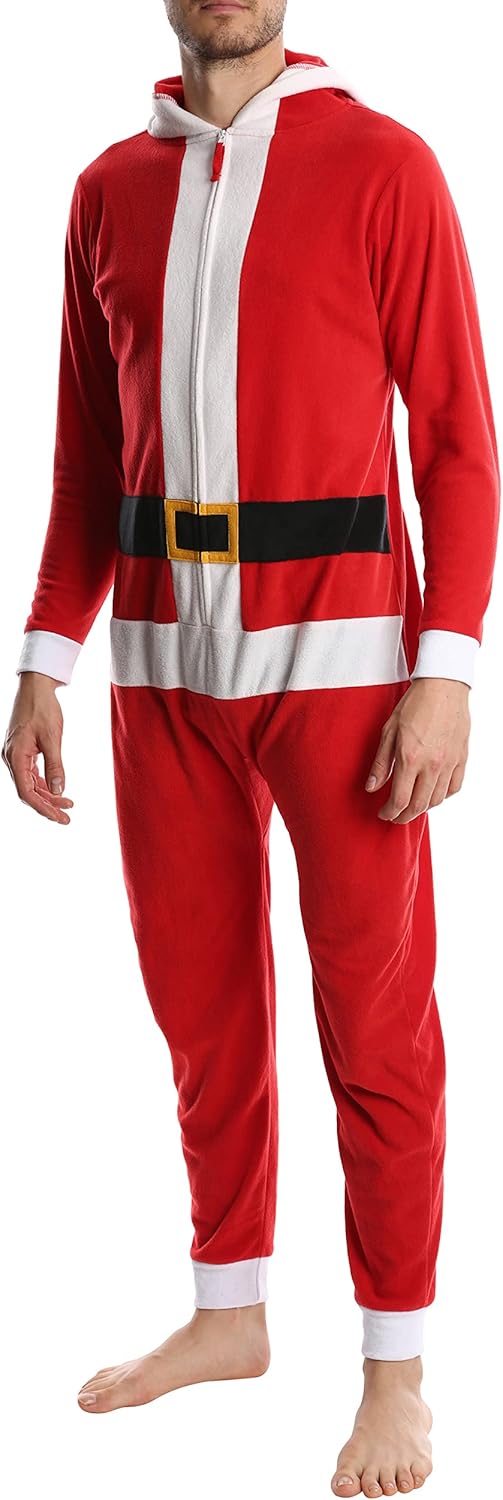 Santa Claus Adult Onesie for Men - Perfect Holiday Pajamas