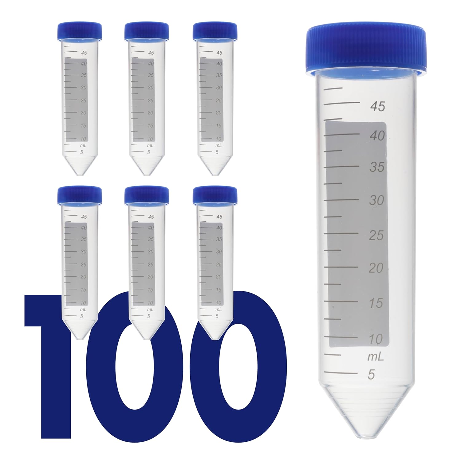 50mL Conical Centrifuge Tubes with Screw Caps for Lab Use
