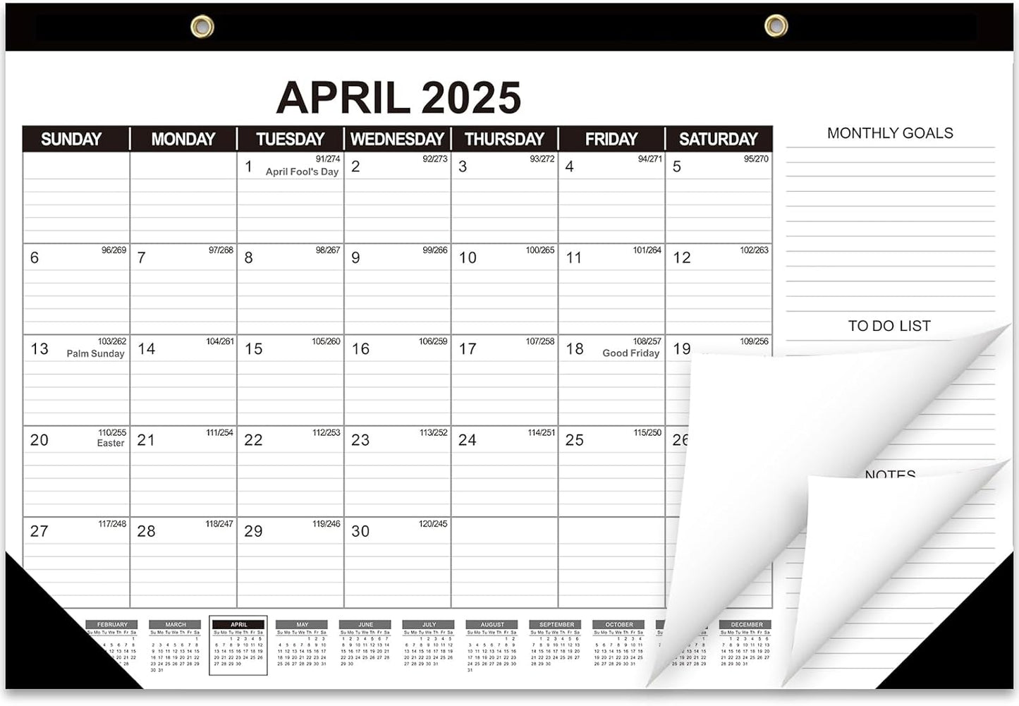 GuassLee 2025-2026 Desk Calendar - Plan, Achieve, Organize!