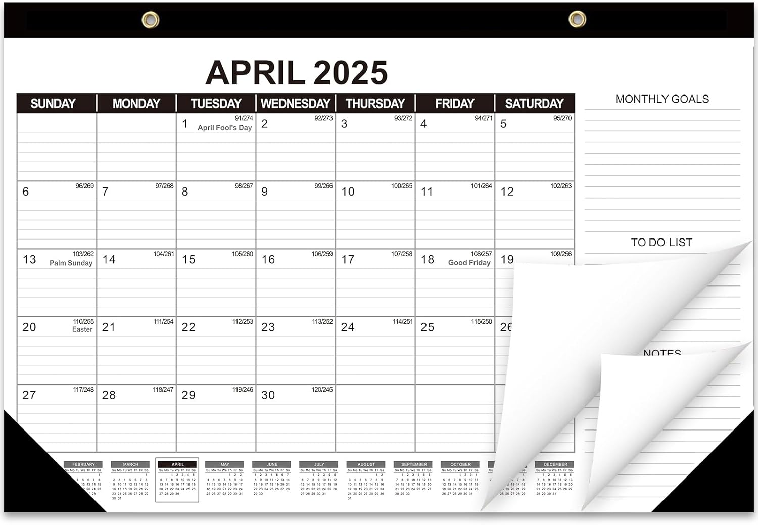 GuassLee 2025-2026 Desk Calendar - Plan, Achieve, Organize!