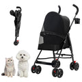 Pet Stroller with Mesh Ventilation, Lightweight Foldable Design - Easy