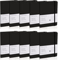 Lined Journal Notebook 10Pack (Black) 5.7in x 8in - Durable Hardcover