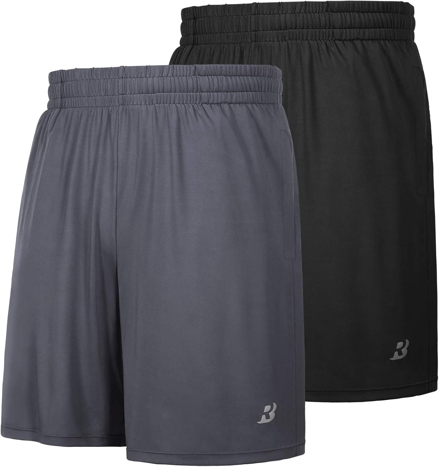 Roadbox Workout Shorts for Men Quick Dry Athletic Gym 2 Pack