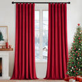 MIULEE Christmas Velvet Curtains 96 in 2 Panels Set - Elegant Thermal
