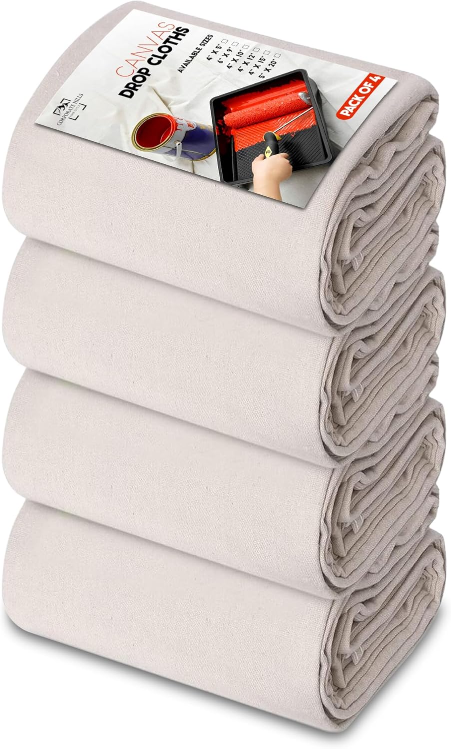 Premium Canvas Drop Cloth for Painting - 5ft x 20ft Feet Pack