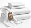 LANE LINEN King Size Sheets Set 450 TC Sateen - Hotel-Luxury Feel