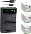 Kastar 3-Pack Battery and LTD2 USB Charger - Extended Power for Arlo