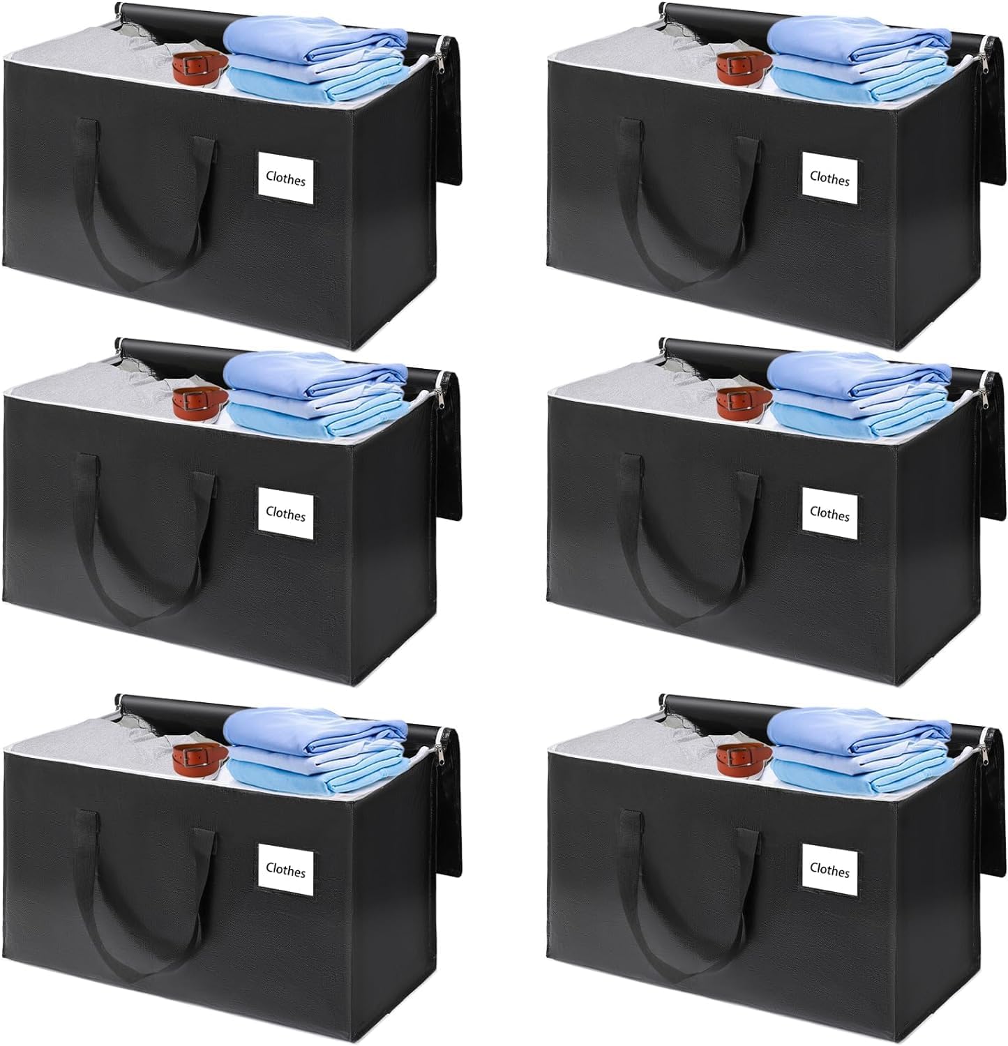 Extra Large Zippered Moving Bags - Space-Saving Totes for Camping & Travel