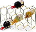 Countertop Wine Rack 14 Bottles Gold - No Assembly Required