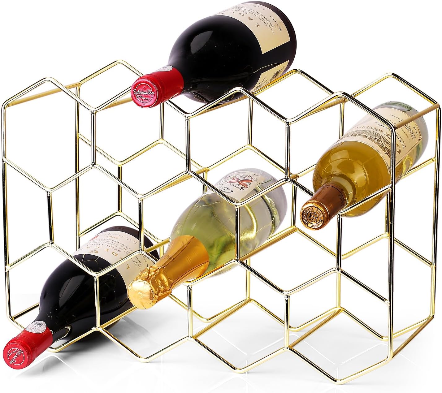 Countertop Wine Rack for 14 Bottles - No Assembly Required