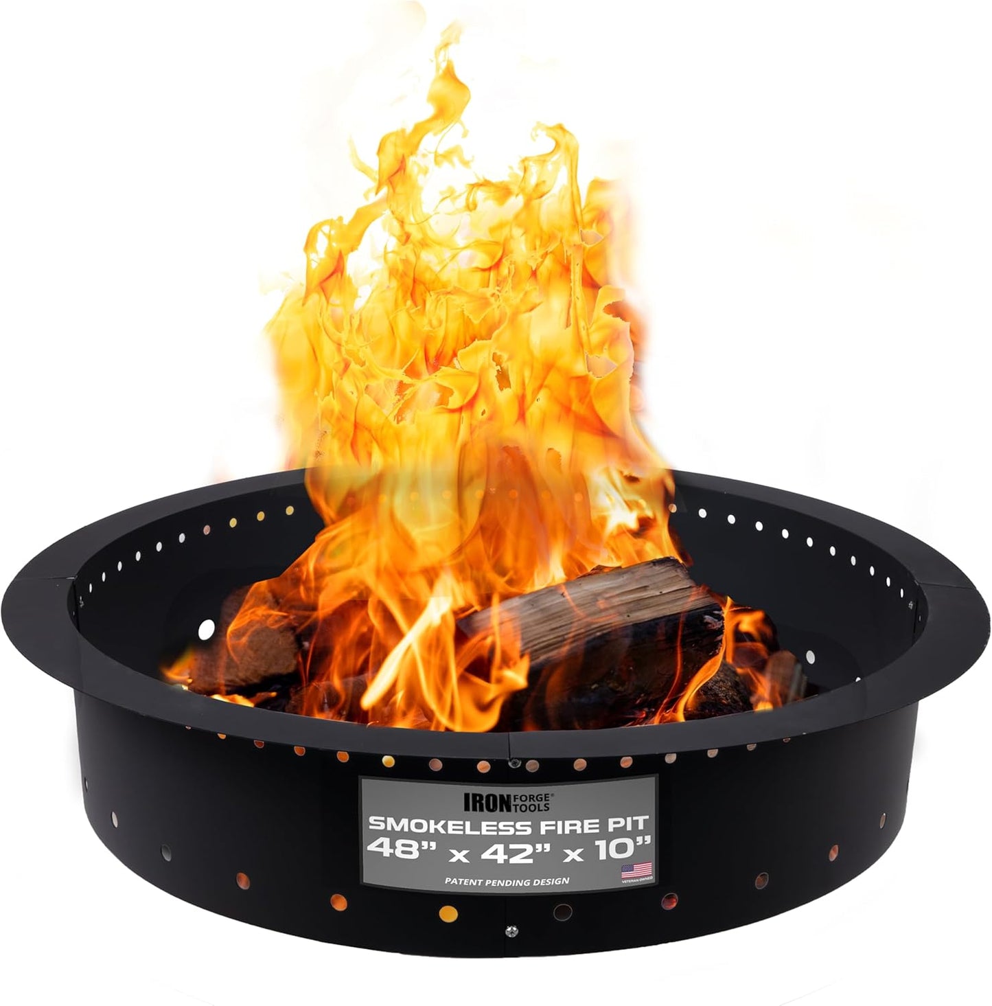 48 Inch Heavy Duty Metal Fire Pit Ring for Outdoor Gatherings