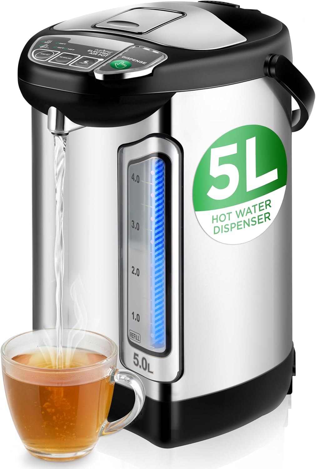 NutriChef Electric Water Boiler - 5L Stainless Steel Dispenser