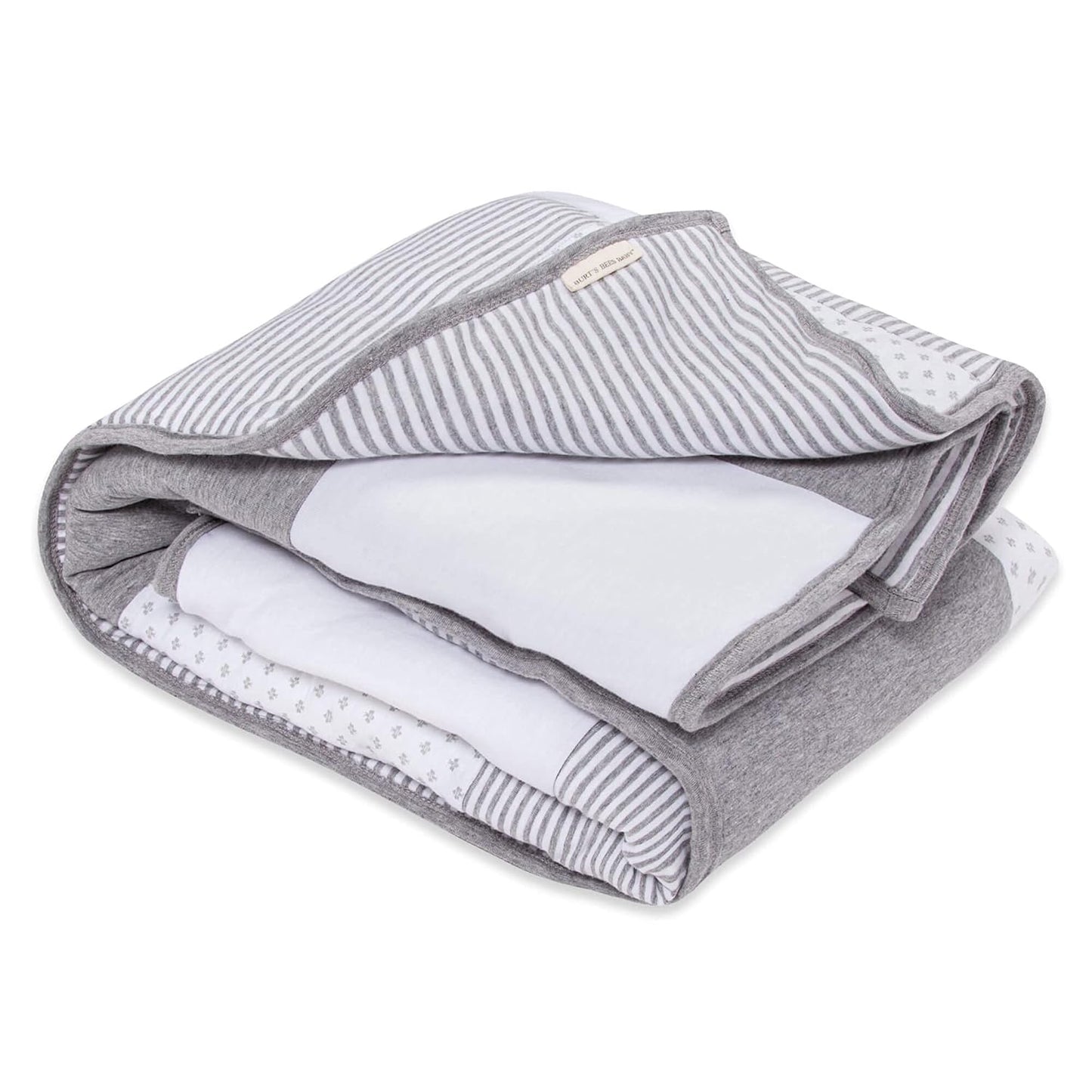 Burt's Bees Baby Reversible Blanket for Nursery and Stroller