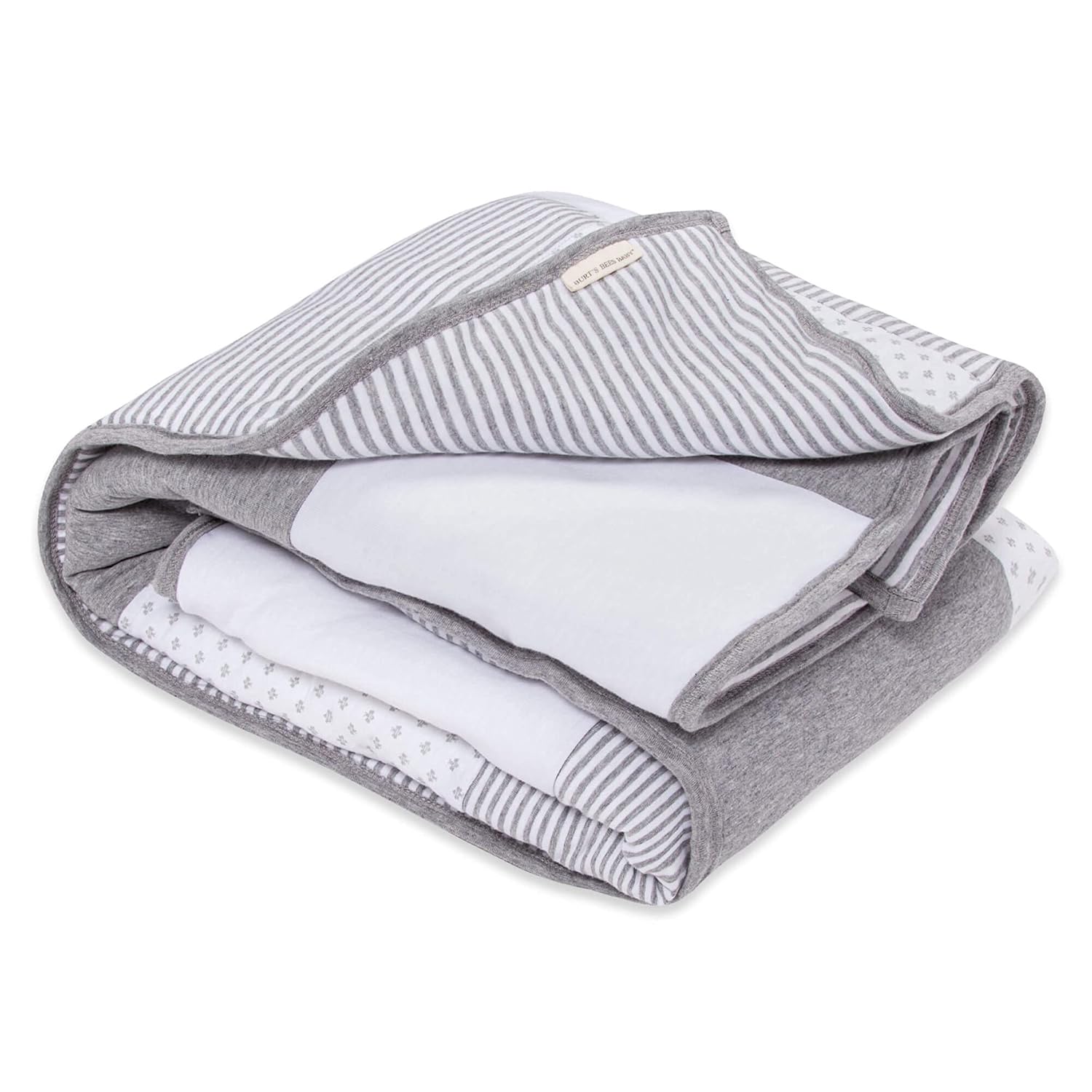 Burt's Bees Baby Reversible Blanket for Nursery and Stroller