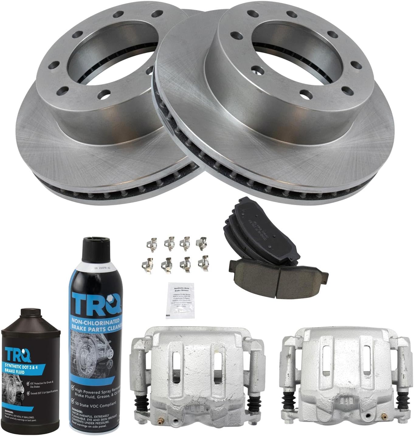 TRQ Front Brake Pad & Rotor Kit for 2005-2012 Ford F-250