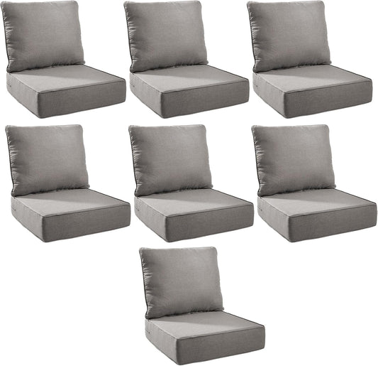 Outdoor Cushion Set for Patio Furniture - 6 Inch Thick Foam
