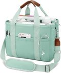 Canvas Tote Bag for Women with Zipper and Compartments - Large KKXIU