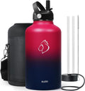 BUZIO 64oz Insulated Water Bottle - Keeps Drinks Cold 48 Hrs