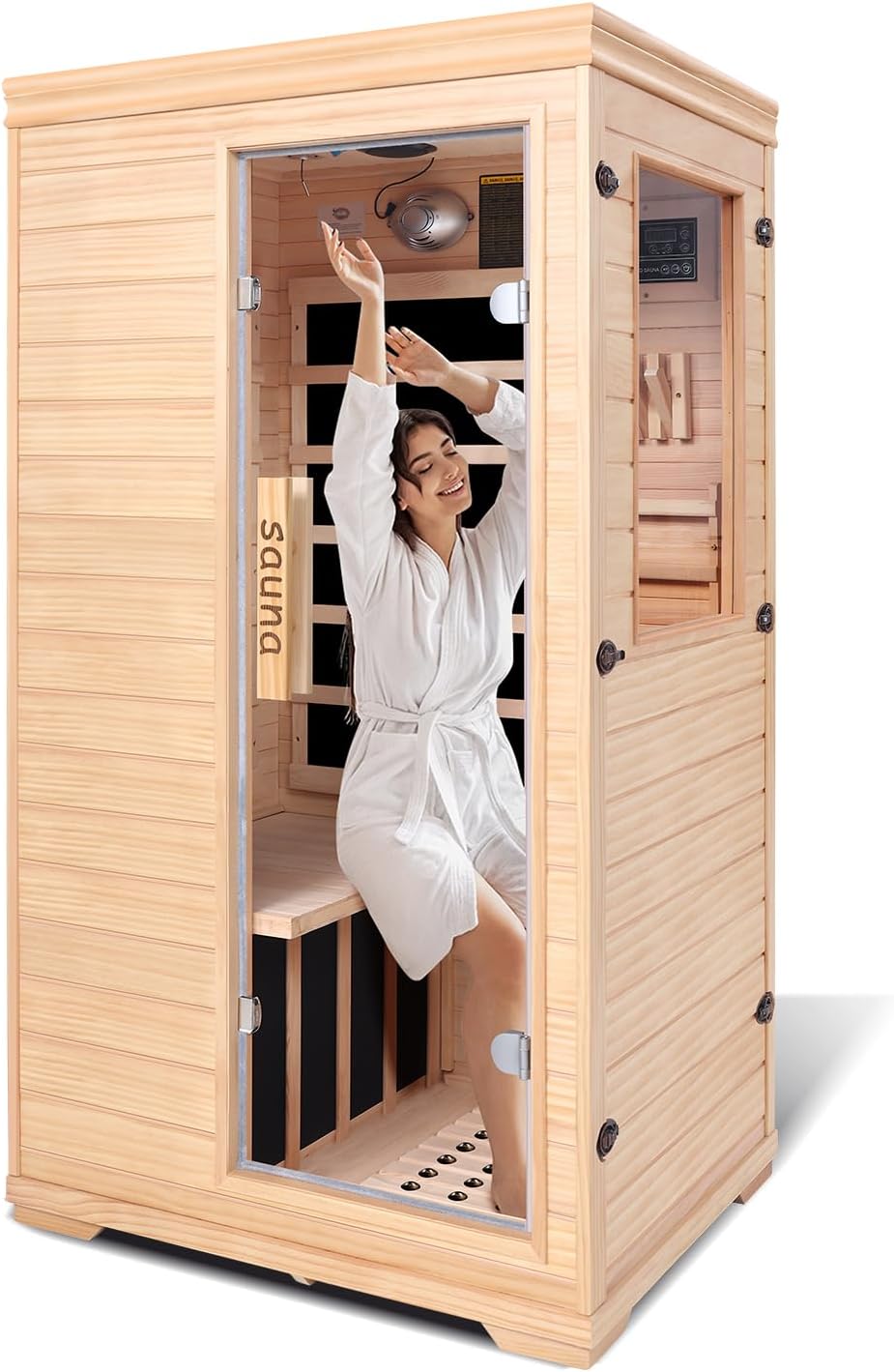 Far Infrared Sauna for 1 Person - Quick Heating & Relaxation