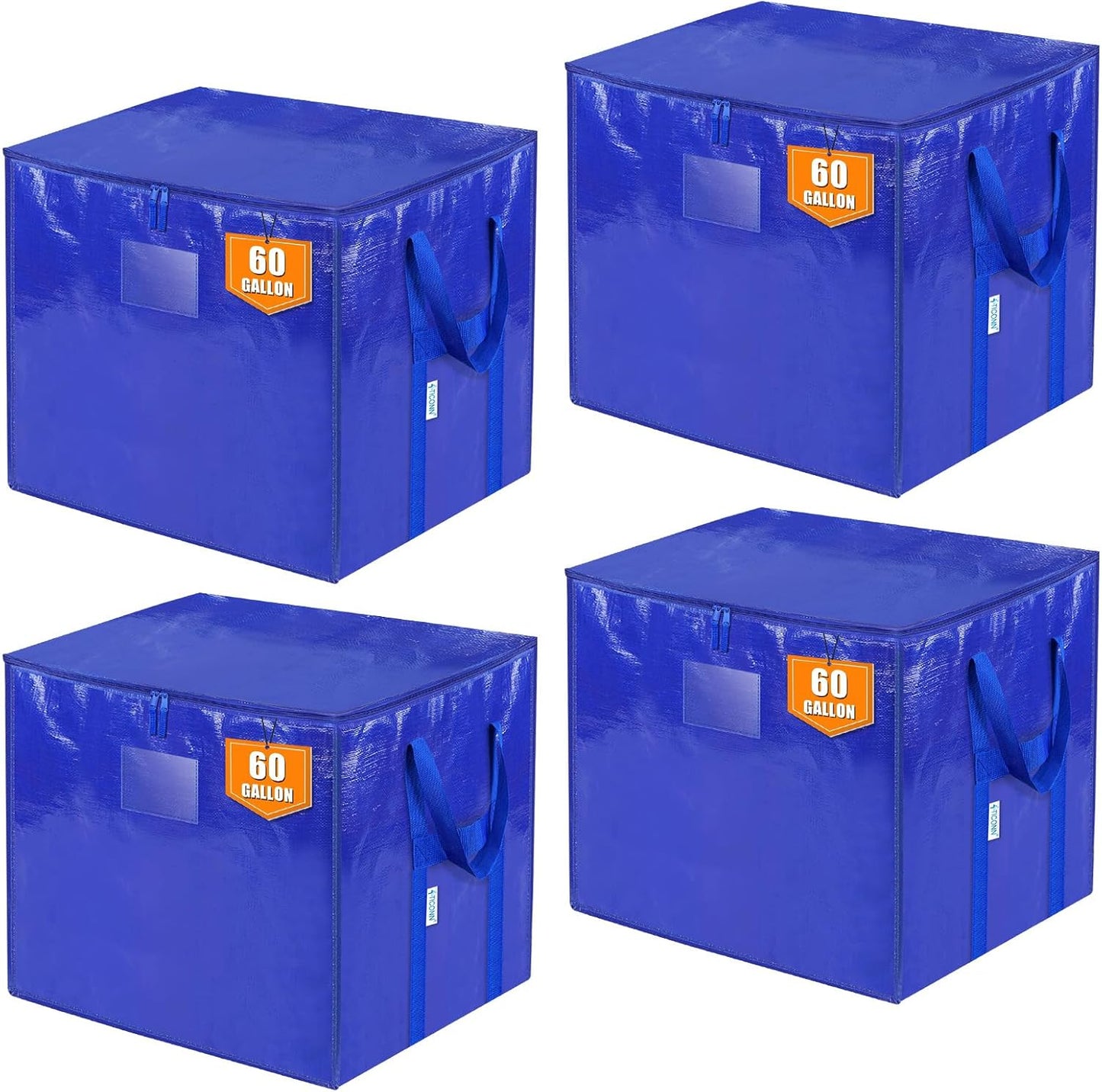 TICONN Extra Large Moving Bags with Zippers for Easy Storage