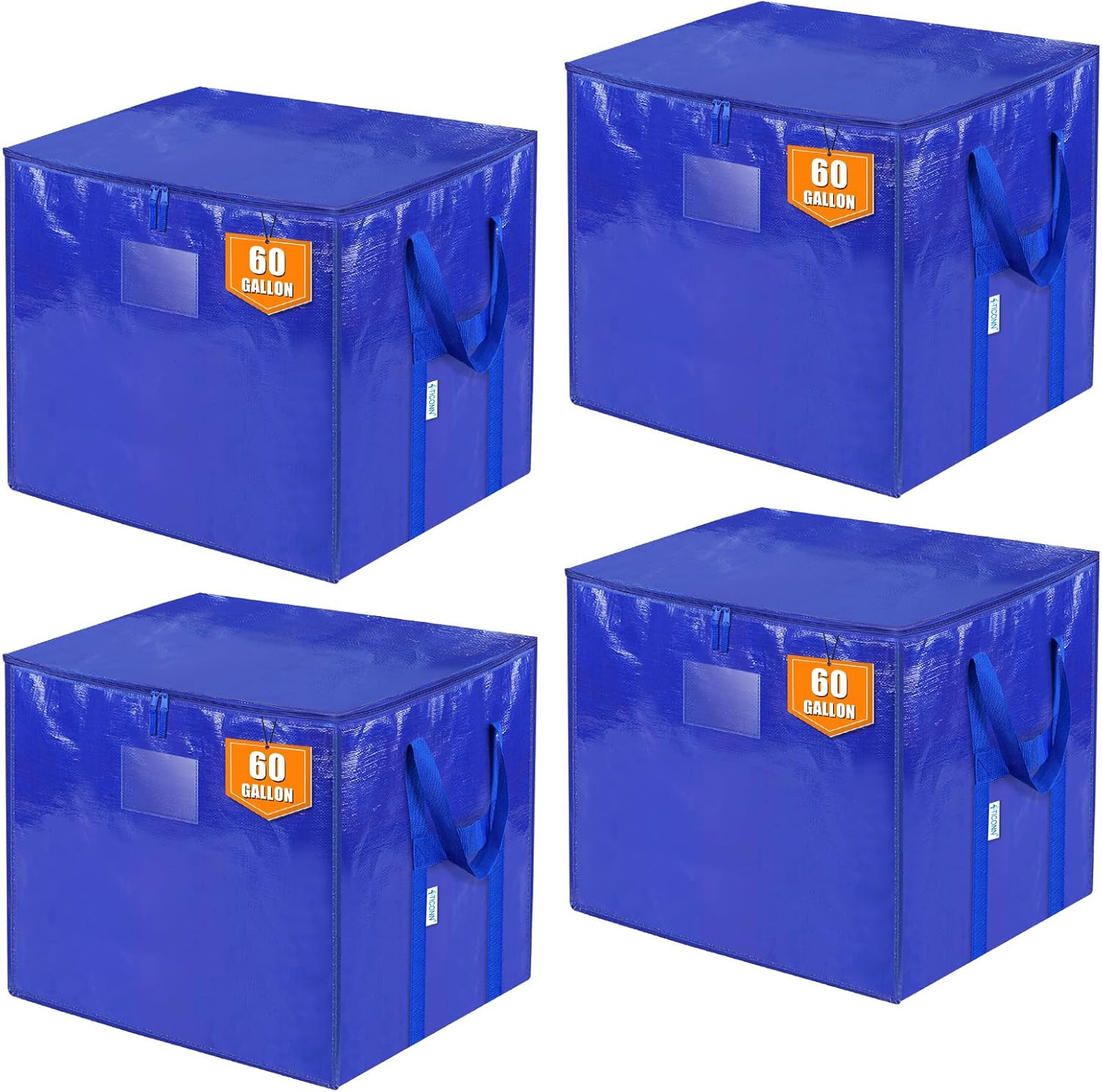TICONN Extra Large Moving Bags with Zippers for Easy Storage