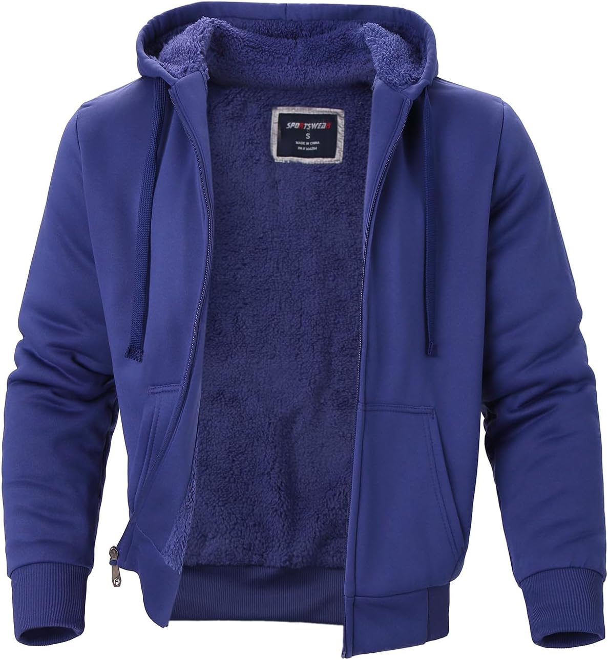 Facitisu Flannel Hoodies for Men - Sherpa Lined Heavy Fleece
