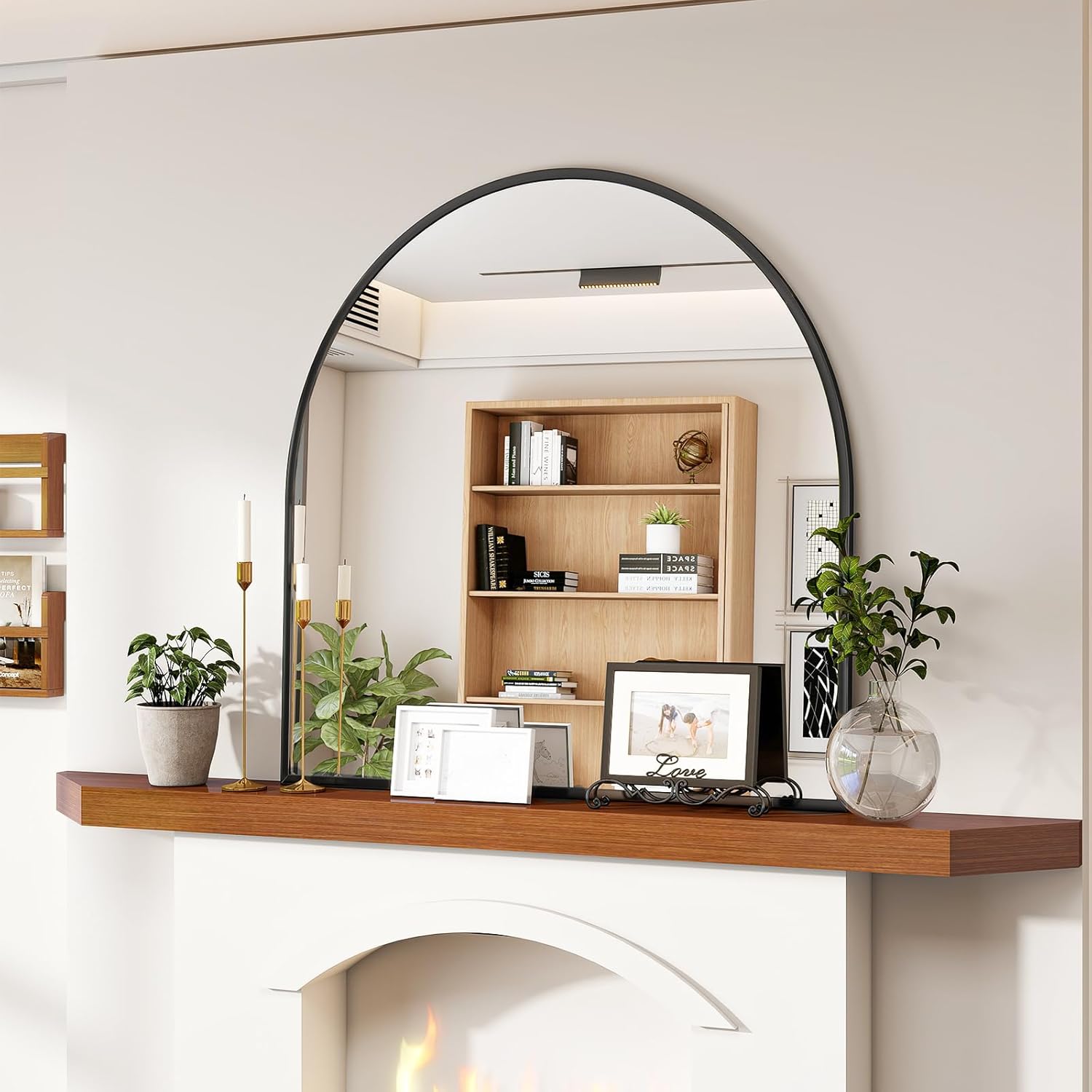 VooBang Wide Arched Wall Mirror for Modern Bathroom Decor