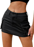 ELLEVEN High Stretchy Denim Cargo Skort for Women - Flattering Y2K It