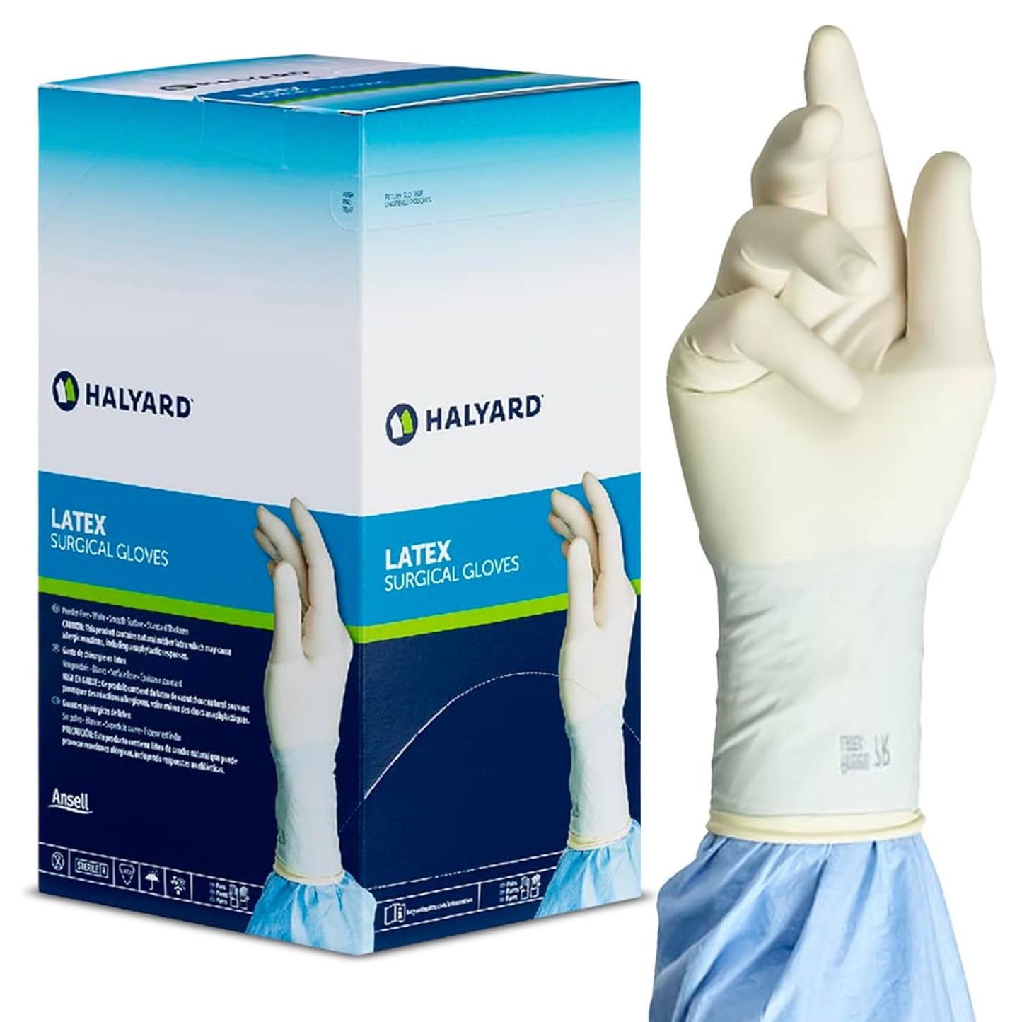 HALYARD Surgical Gloves Latex Sterile Powder Free Medical Gloves
